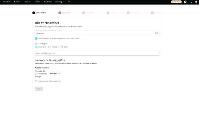 Aktivera Amili AutoCollect steg 4
