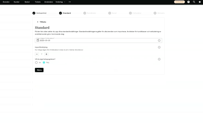 Aktivera Amili AutoCollect steg 5