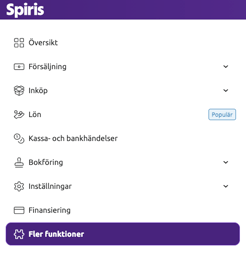 Fler funktioner i Spiris